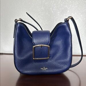 Kate Spade Blue Crossbody Bag with Buckle Closure